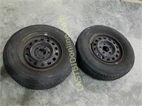 2 matching Douglas 14" tires on rims