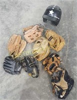 8 Ball Gloves & Batting Helmet