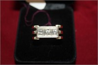 Men's 14kt yellow gold Custom made Diamond Ring