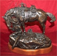 Bronze "Partners' Horse & Apple by Jerry Murphy