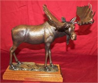 Bronze "World Record Moose Study" by Larry Gay