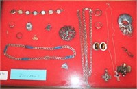 Assorted Sterling; rings, earrings, bracelets,