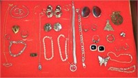 Assorted Sterling; rings, earrings, bracelets,