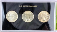 Coin 3 Peace Silver Dollars 1926, 1927 & 1934