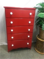 Small red dresser