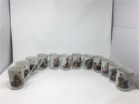 Norman Rockwell Mug lot of 12