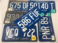 Lot of 6 license plates