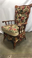 Vintage Pheasant Fabric Spring Rocker