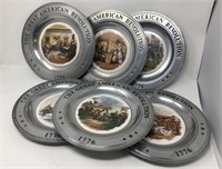 Great American Revolution Pewter plate set