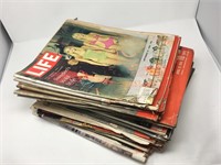 Lot of 27 vintage LIFE MAGAZINES