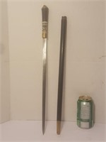 Sword cane w/ivory/bone inlay