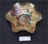 1 Pc Fenton Depression Glass Bowl  w/ Leaf Pattern