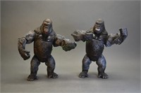 Two Gorilla King Kong Figures