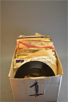 box of Ninety Seven 45 Records
