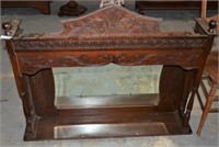Antique Organ Mantle w/ Mirror