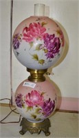 Double Bowl Globe Decorative Oil Lamp "Electric"