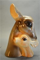 Royal Copley Deer Doe, Fawn Head Planter Vase #2