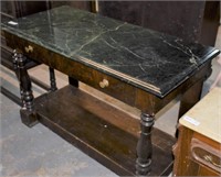 Rare Green Marble Top Library Table
