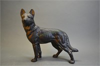Cast Iron German Shepherd Dog Statue