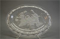 Frosted Glass Decorative Nativity Scene Plate
