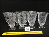 Set of 8 Matching Footed Glasses Appear to be