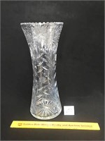 Large Cut Crystal Vase 14" Tall