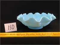 Fluted Fenton Bowl  w/Matte Finish Is Marked