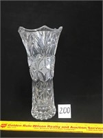 Large Crystal Vase 10" Tall