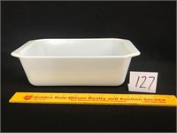 White/Opal Pyrex Loaf Pan Marked 215B
