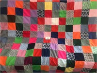 Vintage Polyester Tack Quilt Approx. 64 X 80"