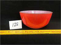 Vintage Red Fire King Bowl 6" Diam