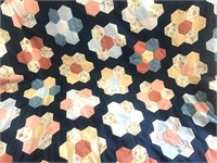 Vintage Quilt Top - Flower Garden Pattern Appears