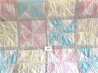 Vintage Hand Stitched Baby Quilt (does have a