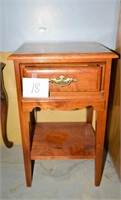 Wooden Side Table w/Drawer 26" T X 16" W X 14" D