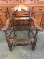 Antique Chair (no seat) Needs Cushion