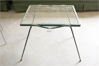 Metal or Wrought Iron Table 17" T X 18 1/2" L X