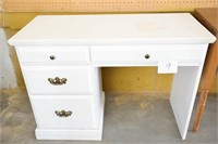 Wooden Desk Painted White 29" T X 41" L X 18"