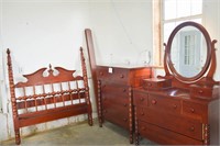 3 Pc. Cherry Bedroom Suite Includes Full Size Bed
