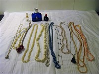 Costume Necklaces and Perfume Lot