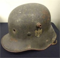 German M1935 Military Helmet, Bullet hole