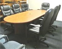 Pecan Finish Board Room Table