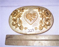 Vintage Silver/Gold Ladies Western Belt Buckle
