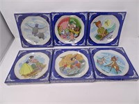(6) Disney 6" Collectors Plates Unused in Boxes