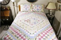 KING Size Cotton Quilt with (2) Pillow Shams