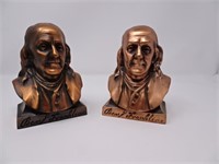 (2) Franklin Life Ins Co Benjamin Franklin Busts