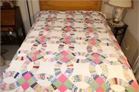 Hand Sewn Wedding Ring Design Quilt with ..