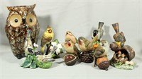 Elegant Expressions Owl Vase, (8) Porcelain Bird