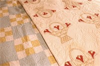 (2) Vintage Handcrafted Patchwork Quilts