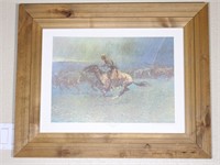 Frederic Remington "Stampeded by Lightning" Print