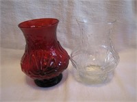 2 Anchor Hocking 5&5/8" Vases